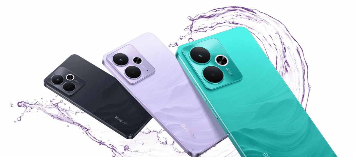 realme 14T 5G con agua