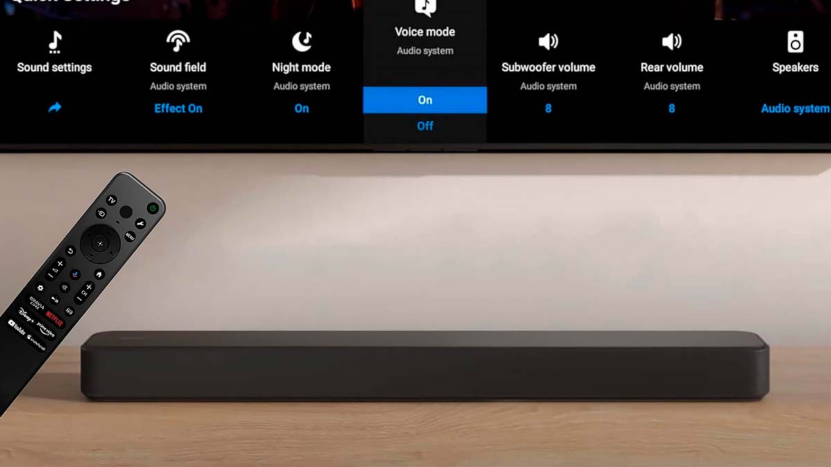 Sony HT-S2000 en una mesa