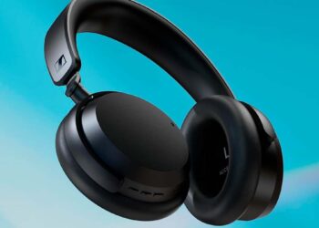 Sennheiser ACCENTUM Wireless negros con fondo azul