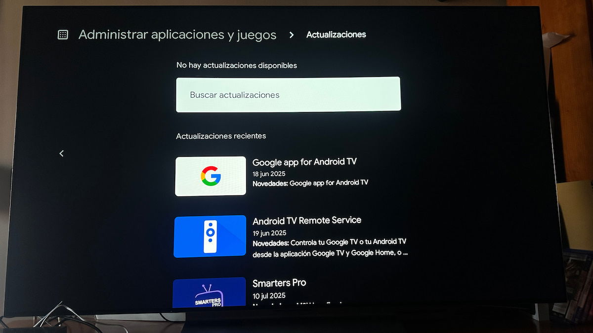 Cómo actualizar las apps de tu televisor con Google TV