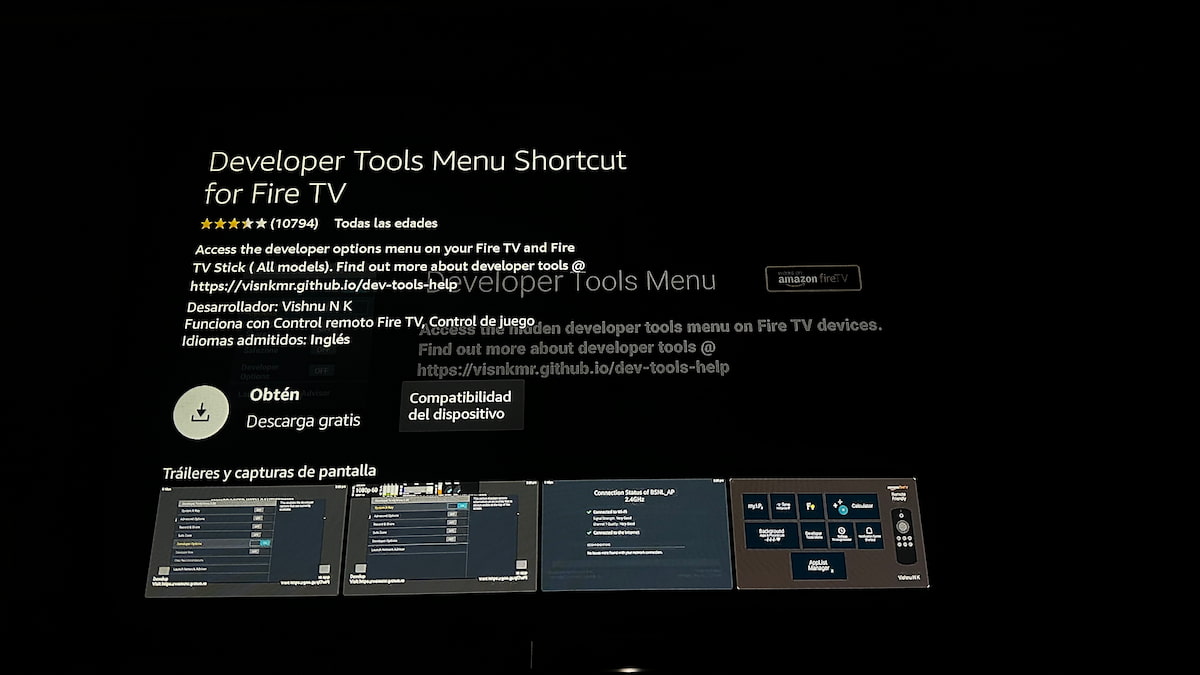 Cómo ver la resolución real del vídeo en Prime Video (y en cualquier otra app) en Fire TV