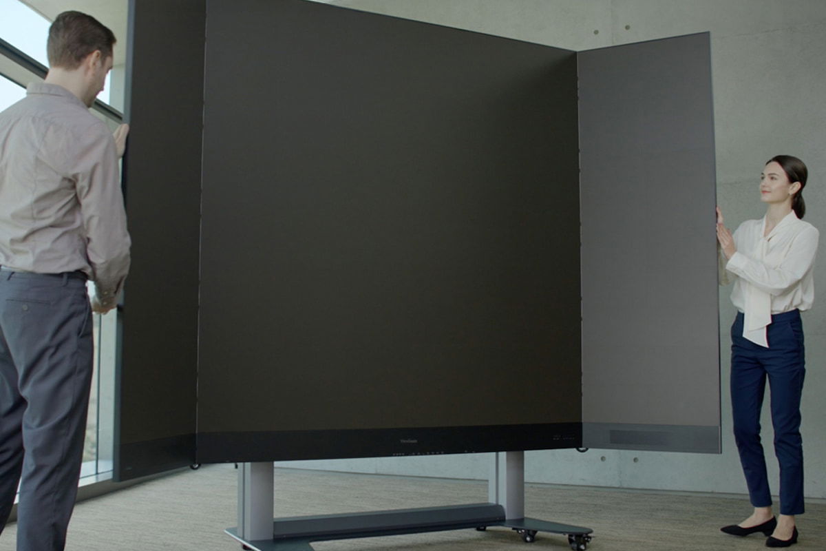 Este televisor plegable de 138 pulgadas de ViewSonic es tan bestia que parece de ciencia ficción