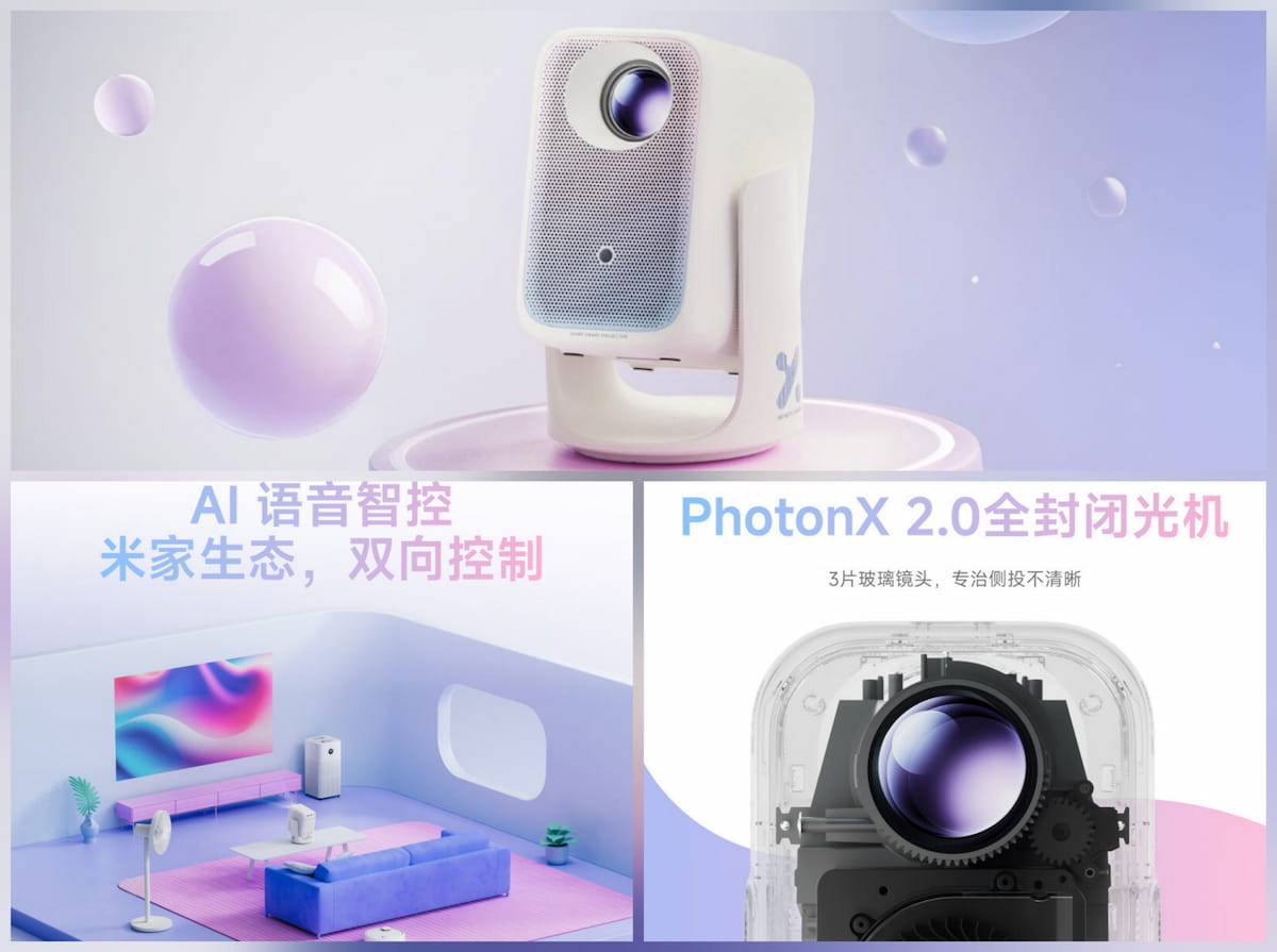 Xming Q6 Neo: el proyector portátil con brazo doble, HDR10+ y precio rompedor