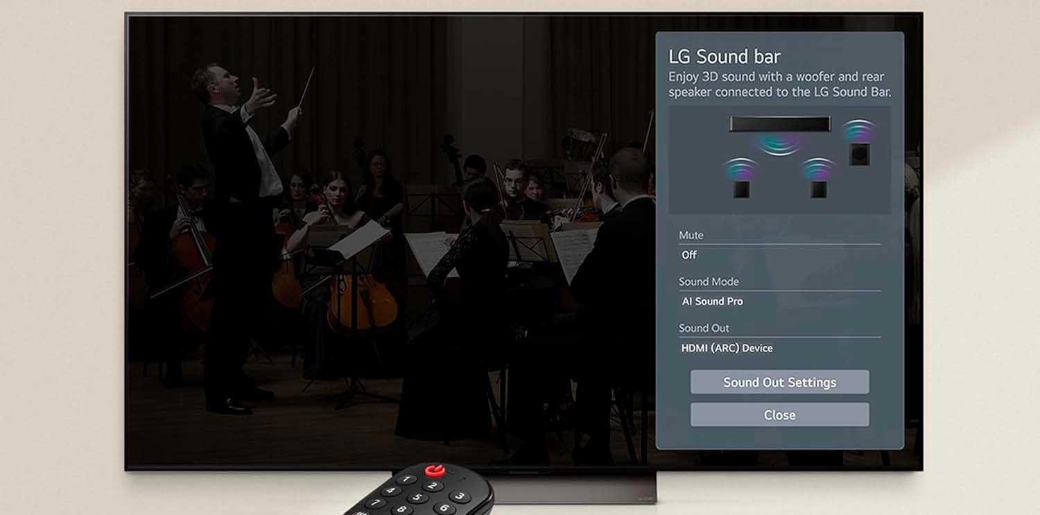 Uso de la barra de sonido LG S40T 
