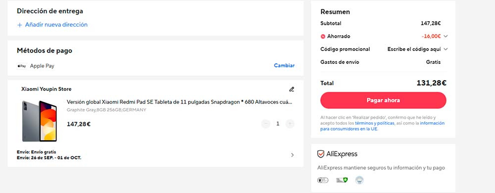 Oferta por el Redmi Pad SE