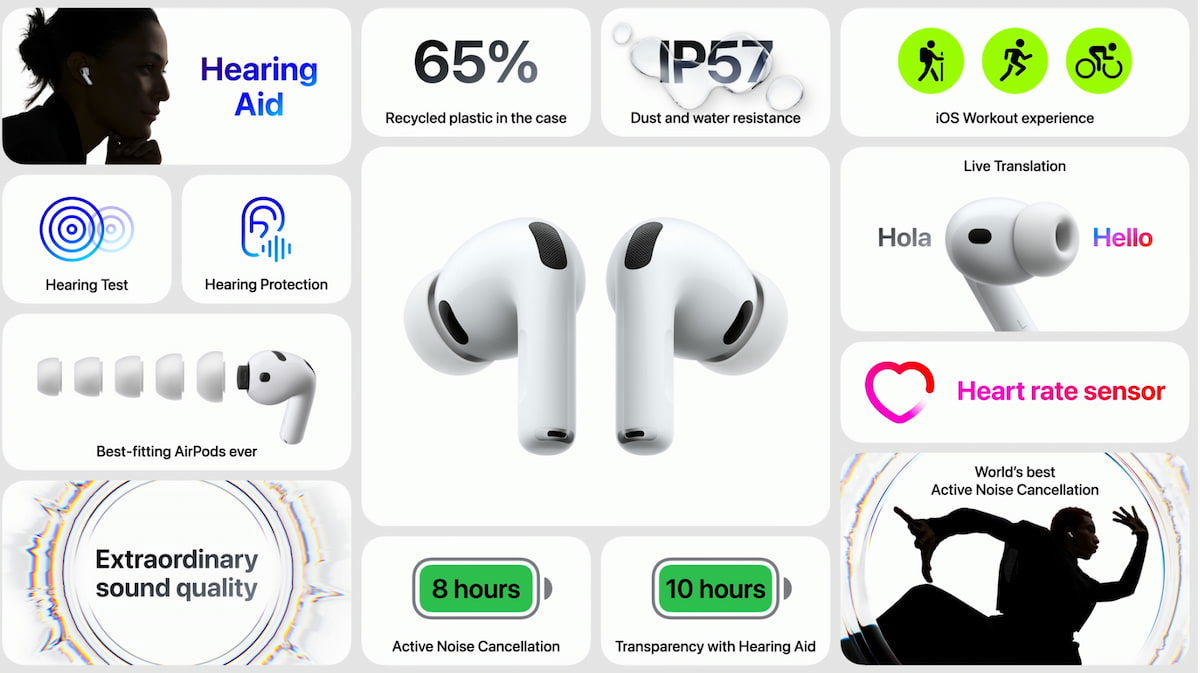 AirPods Pro 3: así son los nuevos auriculares de Apple con cancelación brutal, sensor de ritmo cardiaco y traducción en tiempo real