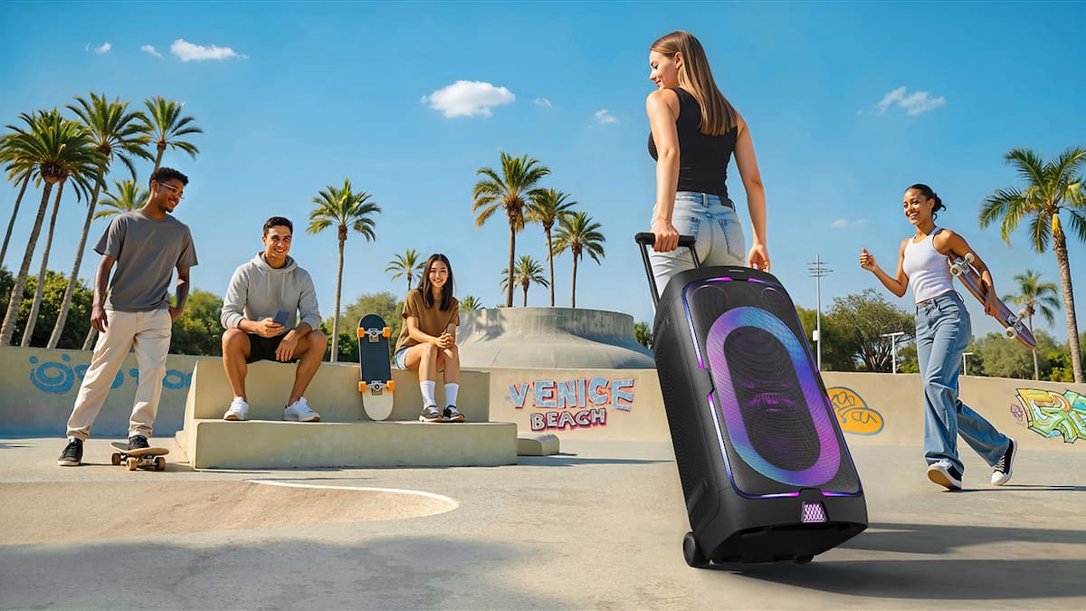 ¡Adiós a la sutileza! Samsung lanza dos nuevos y potentes altavoces para fiestas con un llamativo sistema de iluminación