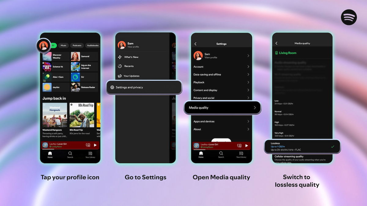 Spotify se pasa al audio de alta fidelidad y lanza de una vez por todas Spotify Lossless