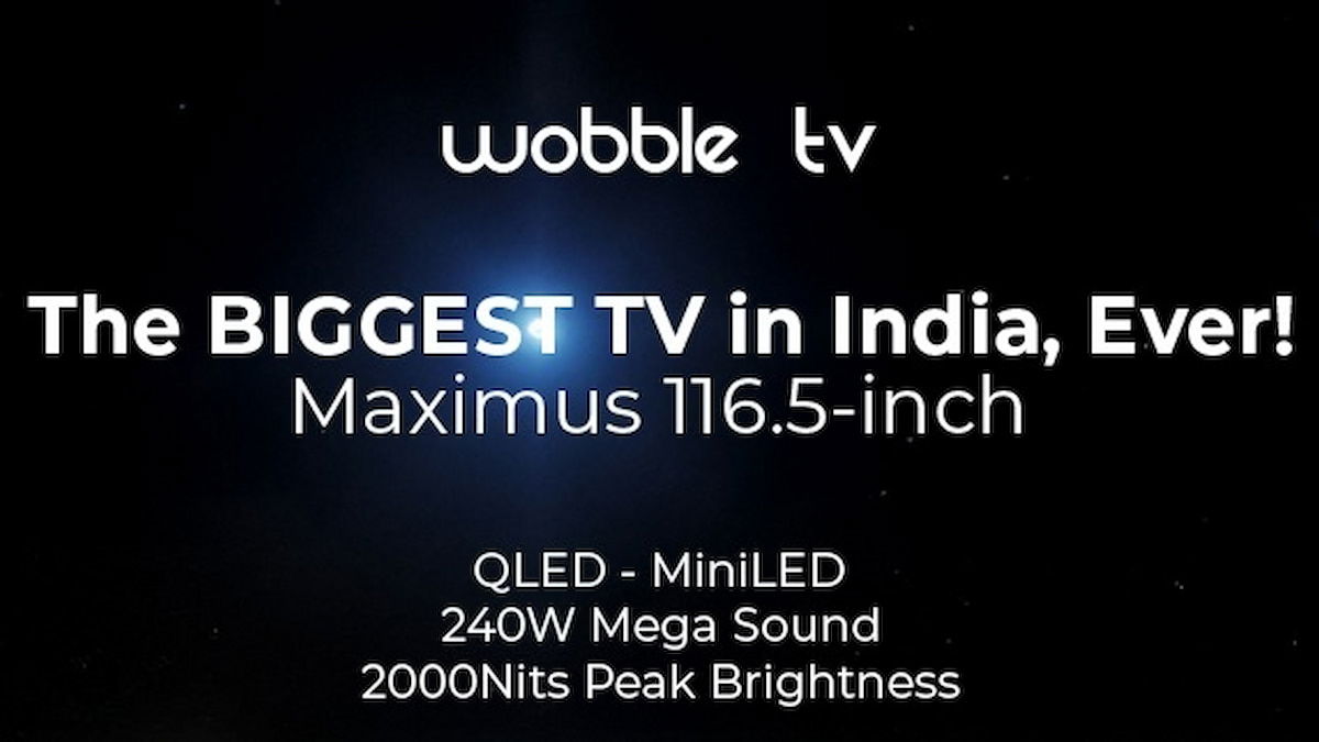 Wobble Maximus Series: un televisor surrealista con 116 pulgadas, 2000 nits, QD-MiniLED