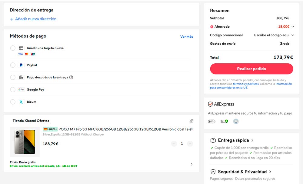 Oferta por el POCO M7 Pro 5G