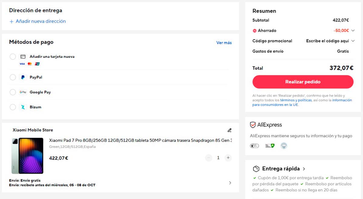Oferta por el Xiaomi Pad 7 Pro