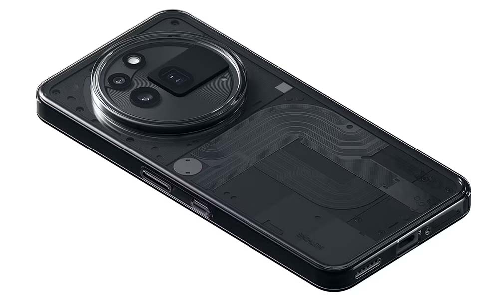 Trasera del Nothing Phone (3a) Pro de color negro