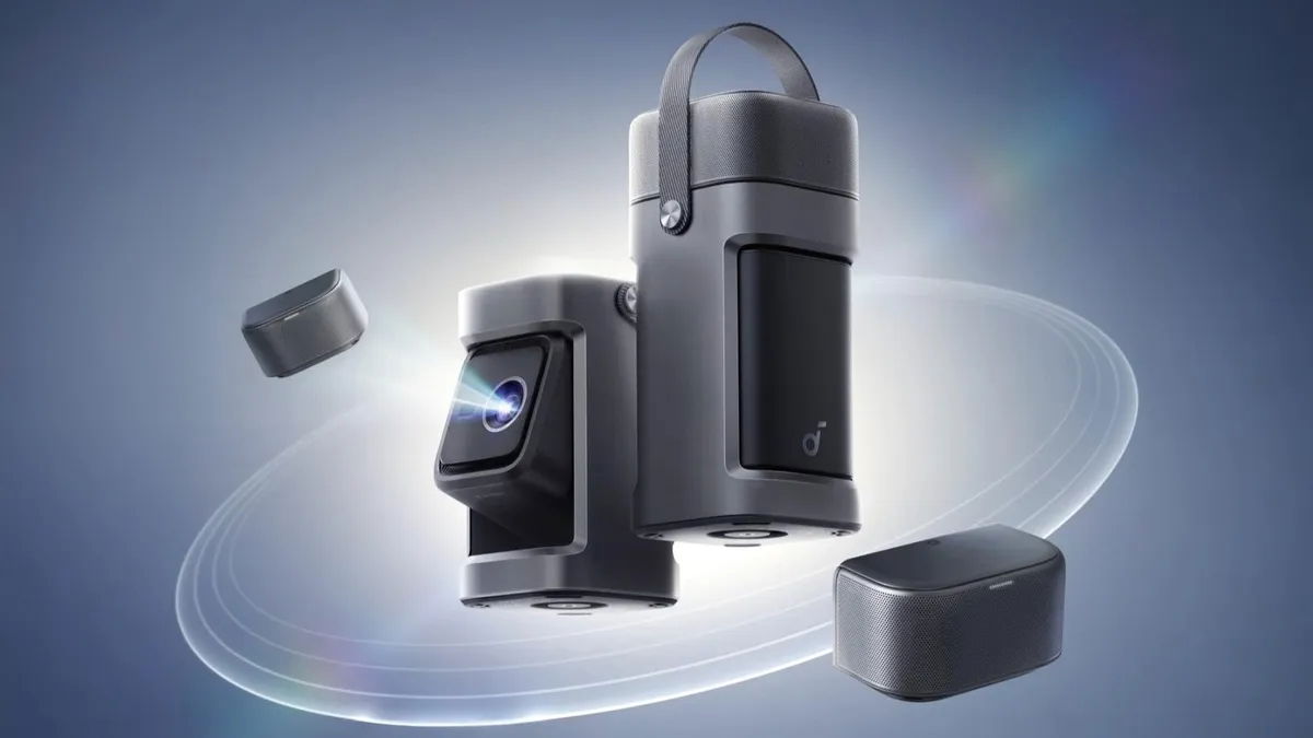 Anker Nebula P1: un proyector portátil con altavoces inalámbricos desmontables, Google TV integrado y HDMI 2.1