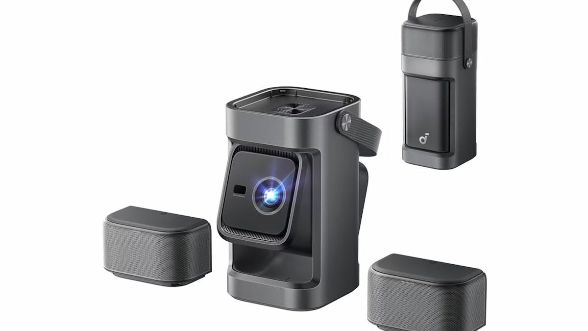 Anker Nebula P1: un proyector portátil con altavoces inalámbricos desmontables, Google TV integrado, HDMI 2.1 y pantalla de regalo