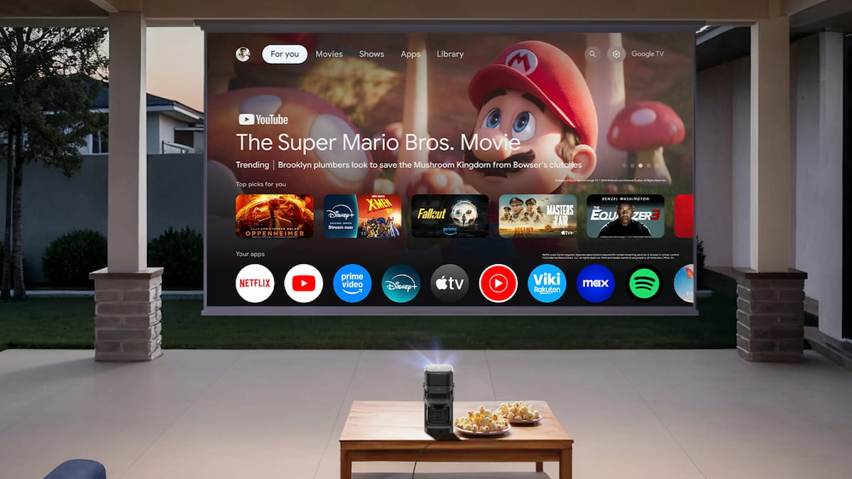 Anker Nebula P1: un proyector portátil con altavoces inalámbricos desmontables, Google TV integrado, HDMI 2.1 y pantalla de regalo