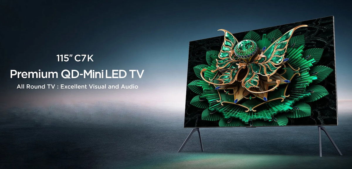 TCL lanza uno de sus televisores estrella C7K en versión 115 pulgadas con 3.000 nits, 2.880 zonas y sonido ONKYO 4.2.2