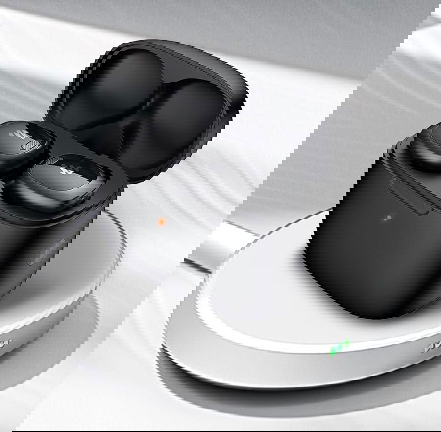 Auriculares Edifier Neodots en su funda