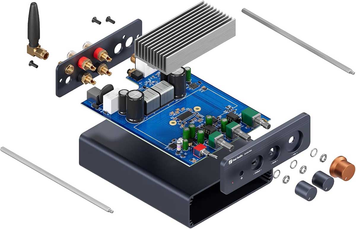 Interior del Fosi Audio BT20A Pro