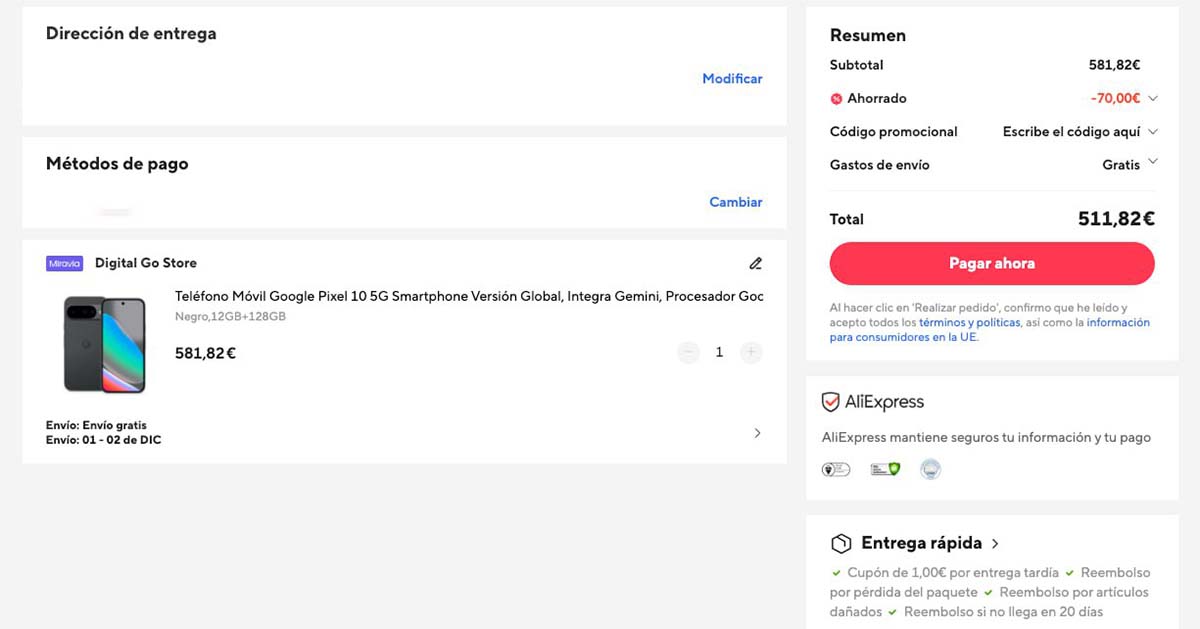 Oferta por el Google Pixel 10