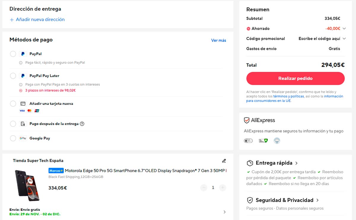 Oferta por el Motorola Edge 50 Pro