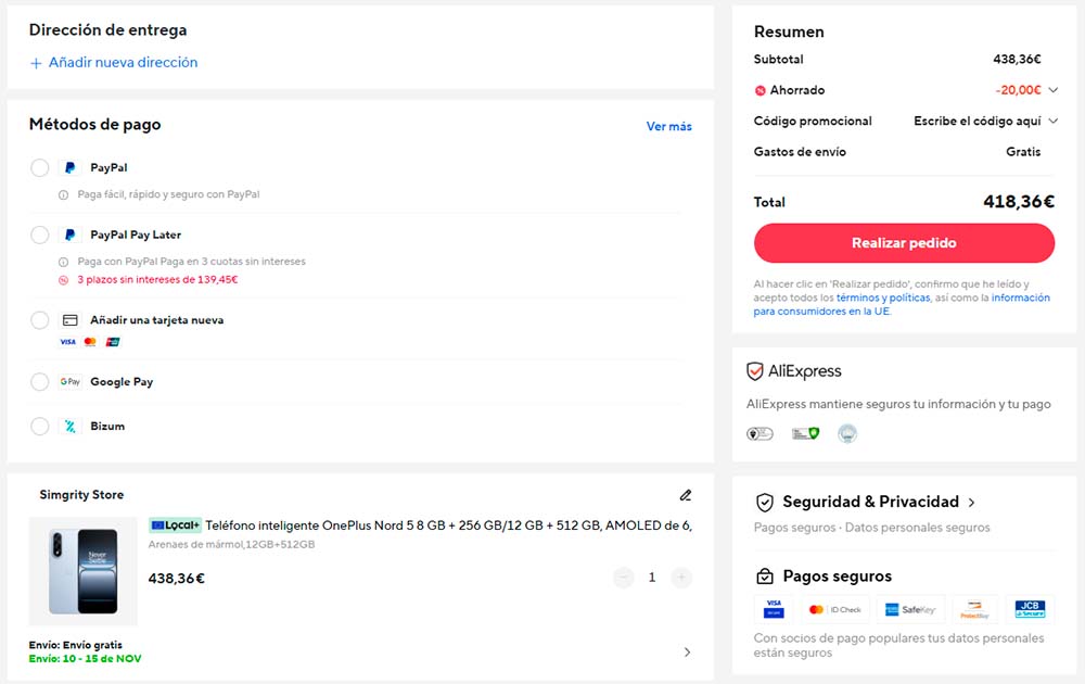 Oferta por el OnePlus Nord 5
