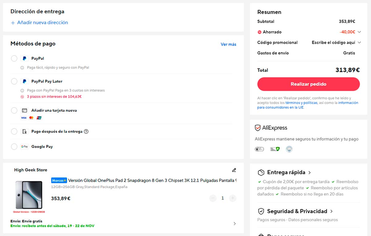 Ofertas por el OnePlus Pad 2