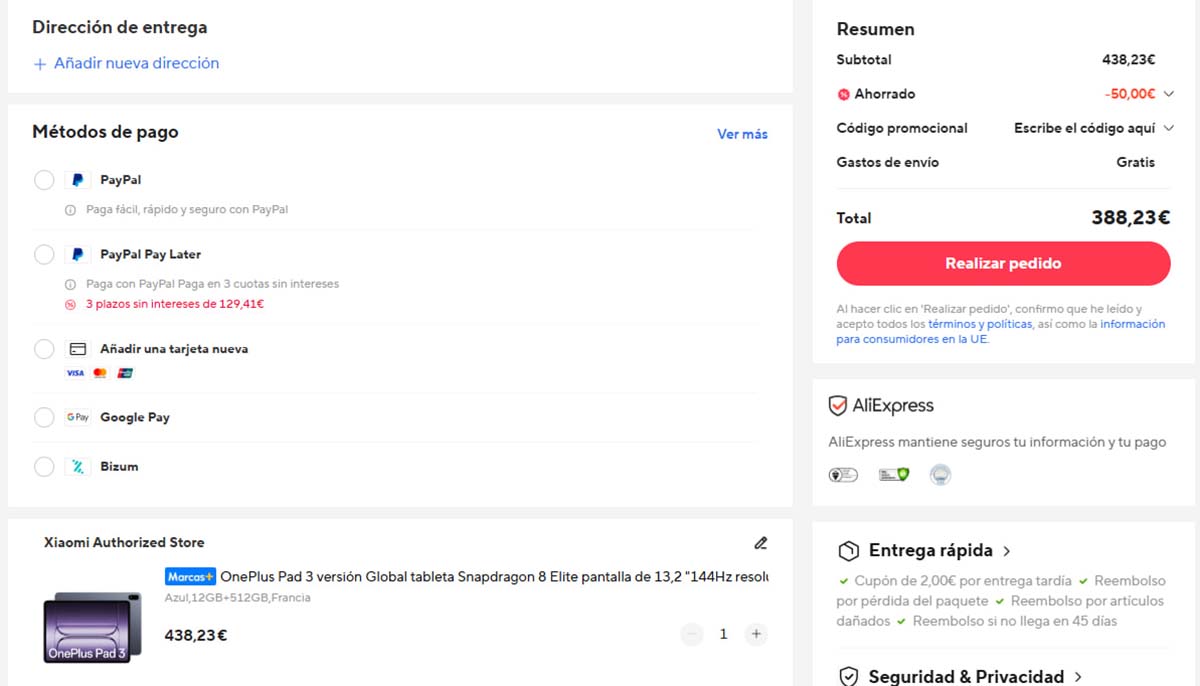 Oferta por el OnePlus Pad 3