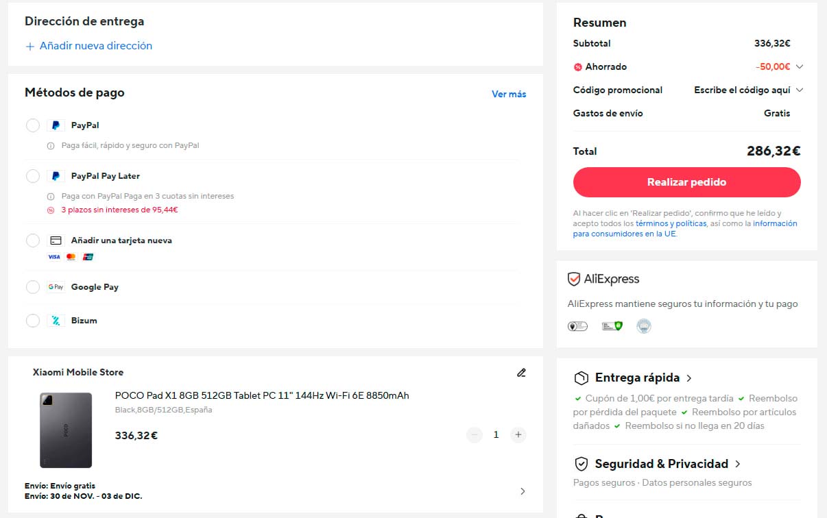 Oferta por el POCO Pad X1