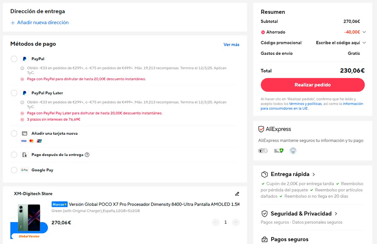 Oferta por el POCO X7 Pro