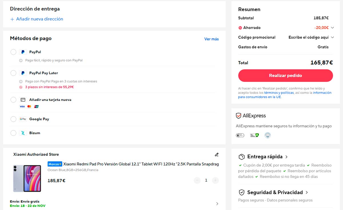 Oferta por el Redmi Pad Pro