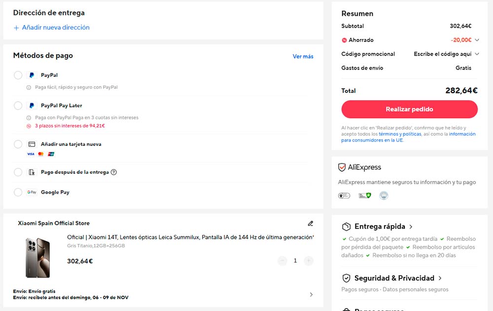 Oferta por el Xiaomi 14T