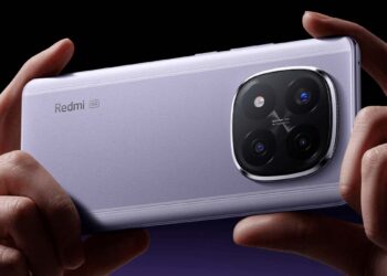 Trasera del Redmi Note 14 Pro Plus 5G con color lila