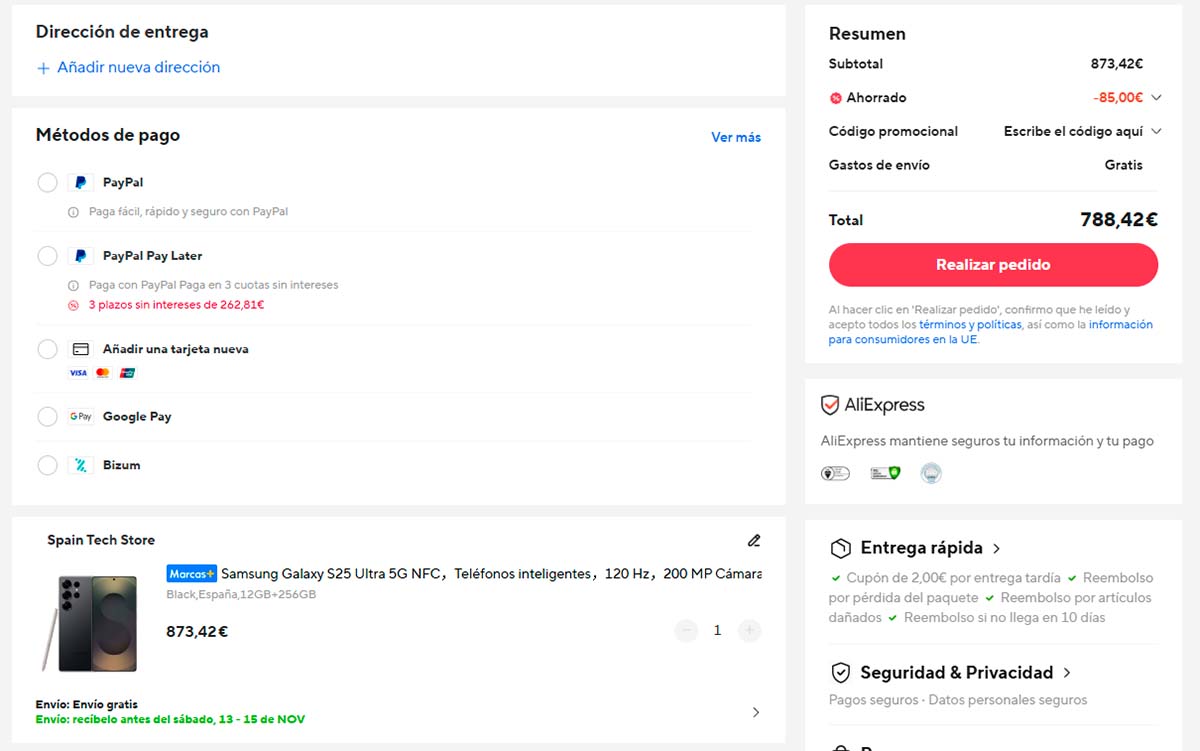 Oferta por el Samsung Galaxy S25 Ultra