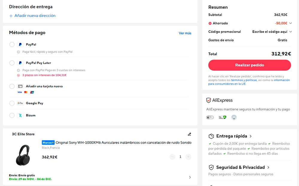 Oferta por los Sony WH-1000XM6