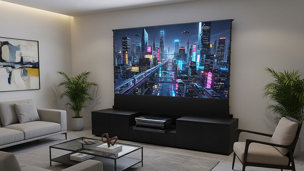 NorStone Eden Vision, un ingenioso mueble que esconde una pantalla de proyección de 100 pulgadas