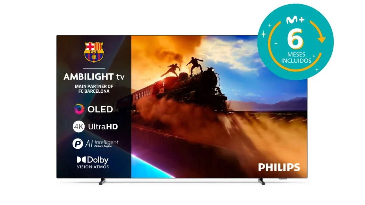 Philips OLED770 de 65 pulgadas, un televisor Ambilight que se desploma a menos de 1100 euros