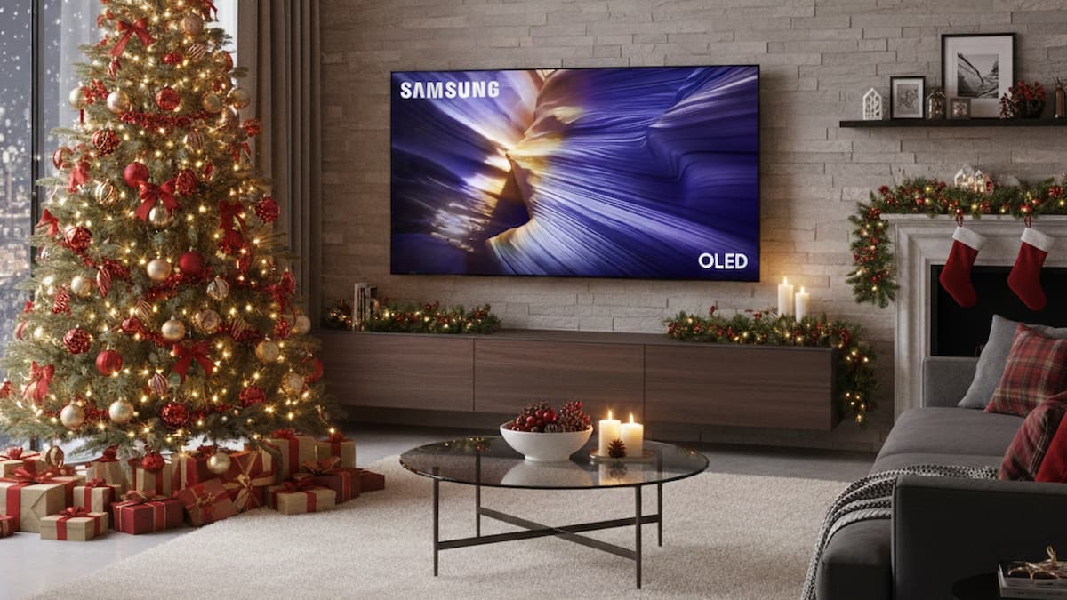 Monta tu cine en casa con un televisor gigante: Samsung S93F OLED de 77 pulgadas a precio de escándalo