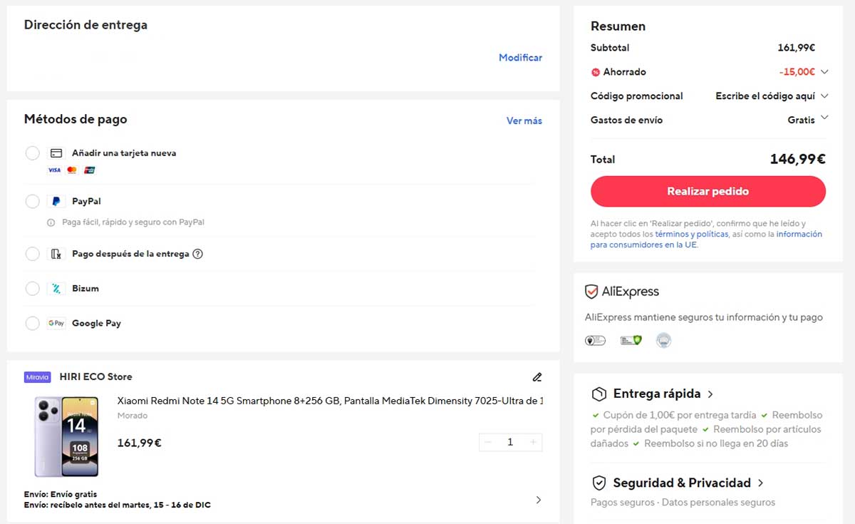 Redmi Note 14 5G en oferta