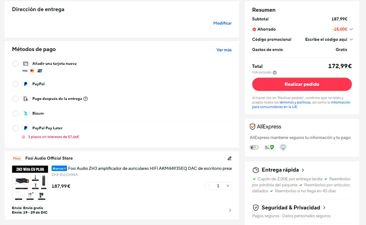 Oferta por el Fosi Audio ZH3