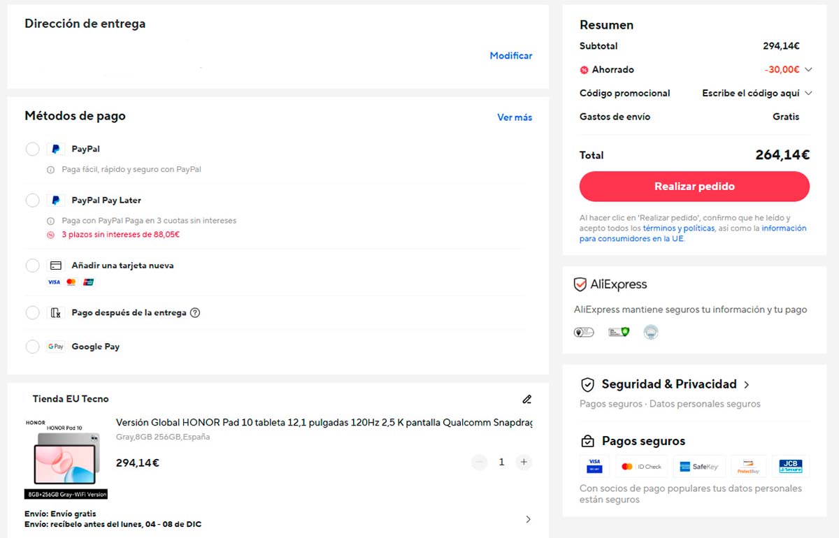 Oferta por el tablet Honor Pad 10