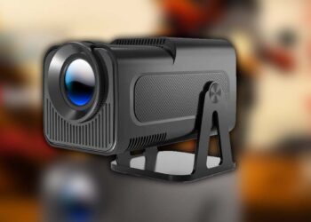 Magcubic HY320 con imagen de fondo