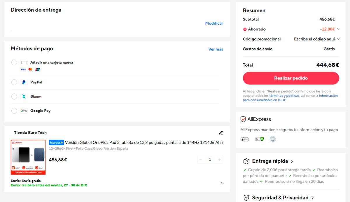 Oferta por el OnePlus Pad 3