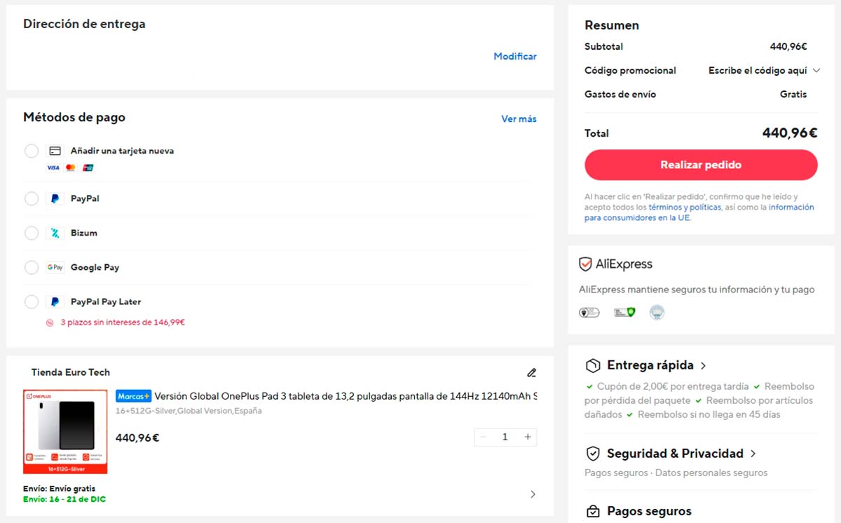 Oferta por el OnePlus Pad 3