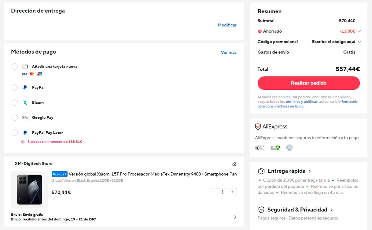 Oferta por el Xiaomi 15T Pro