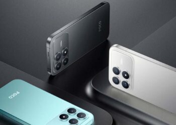 POCO F8 Pro con fondo y colores