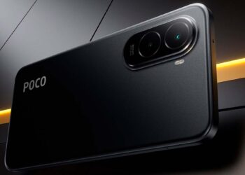 Teléfono POCO M7 con fondo