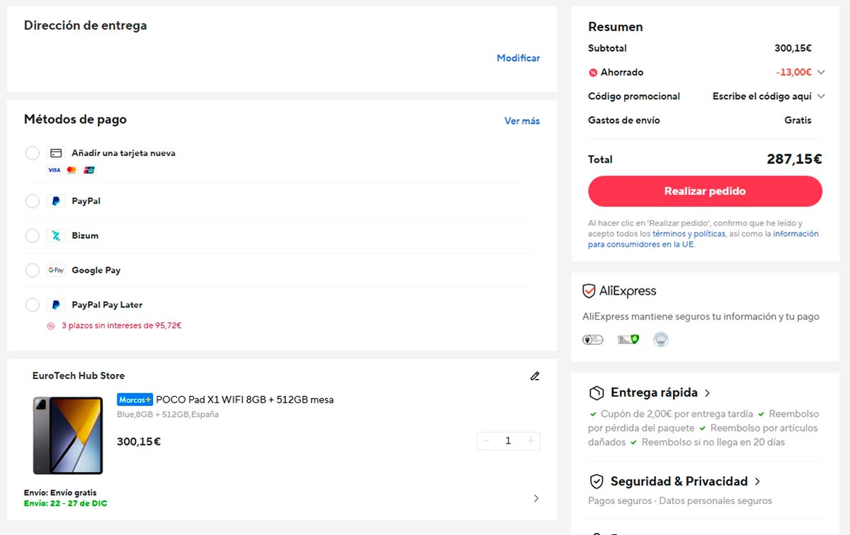 Oferta por el POCO Pad X1