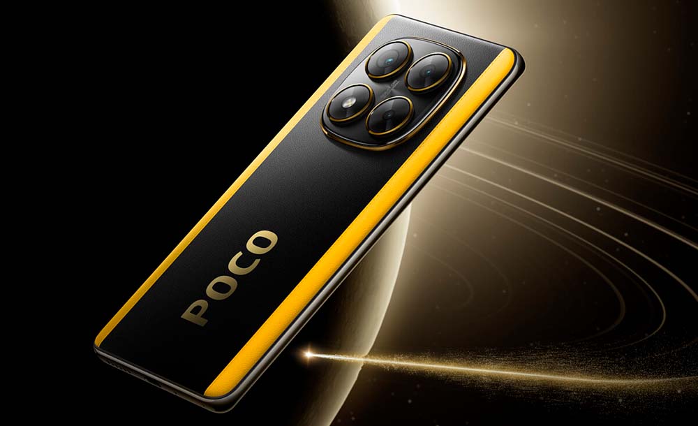 POCO X7 de color negro y amarillo