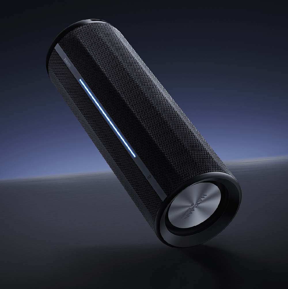 Xiaomi Bluetooth Speaker con fondo y LED encendido