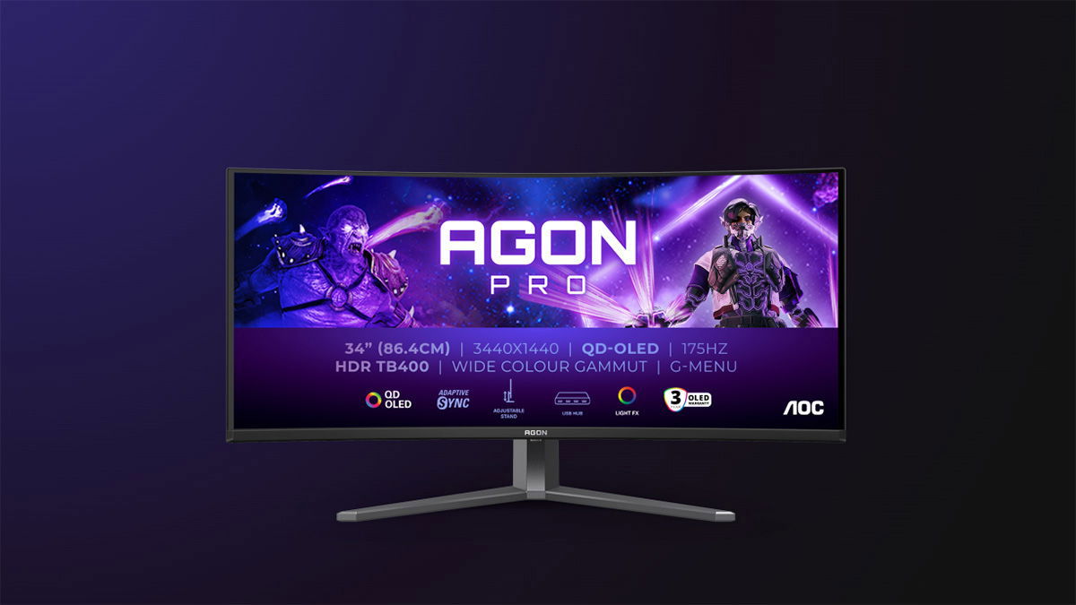 Menudo ofertón del monitor AOC AGON PRO AG346UCD: panel QD-OLED, 34 pulgadas y 175 Hz por menos de 600 euros